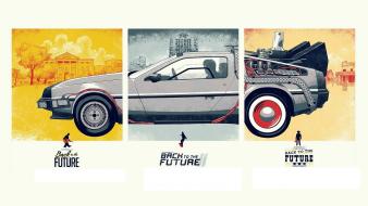 Future delorean dmc12 minimalistic movies time machine wallpaper