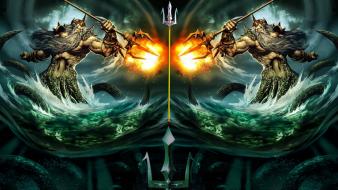 Genzoman myl poseidon fantasy art gods wallpaper