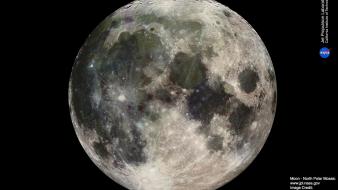 Moon north outer space polar science fiction wallpaper