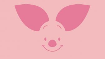 Piglet minimalistic pink simple wallpaper