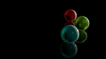 Abstract balls cinema 4d computer graphics glass wallpaper