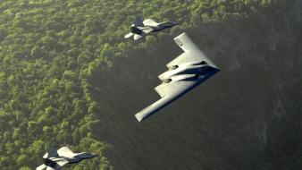 B2 spirit f22 raptor aircraft military wallpaper