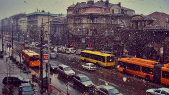 Belgrade serbia cityscapes snow wallpaper