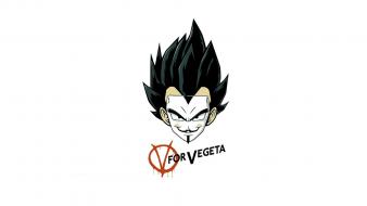 Dragonball vegeta v for vendetta artwork crossovers wallpaper