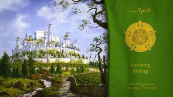 Fire game thrones highgarden house tyrell artwork wallpaper