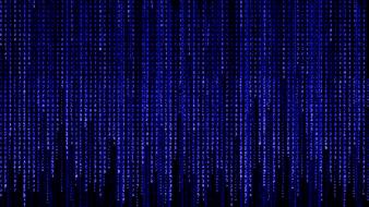 Glitch matrix zion abstract blue wallpaper
