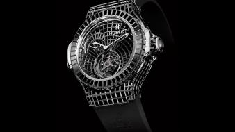 Hublot geneve black background brands clocks wallpaper