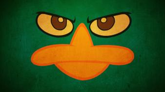 Phineas and ferb characters digital art green wallpaper