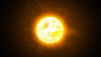 Sun outer space planets wallpaper