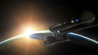 Enterprise star trek outer space planets wallpaper