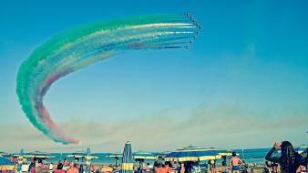 Beach italian italy seaside frecce tricolori italia wallpaper