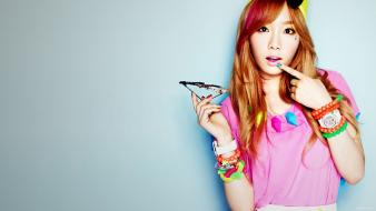Black asians korean kim taeyeon k-pop faces wallpaper