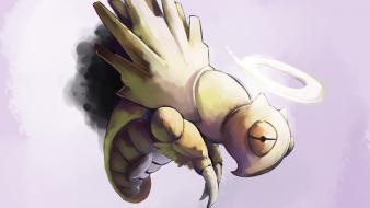 Creepy pokemon insects dead simple background grey shedinja wallpaper