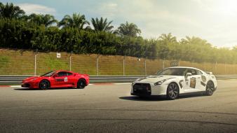 F430 scuderia nissan gtr spec-v r35 gt-r wallpaper