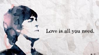 Love typography the beatles watercolor wallpaper