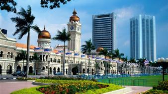 Malaysia asia kuala lumpur sultan abdul samad building wallpaper