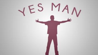 Minimalistic yes man wallpaper
