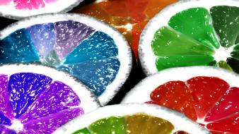 Multicolor limes lemons wallpaper