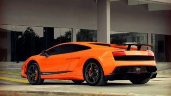 Orange automobiles lamborghini gallardo lp570-4 superleggera wallpaper