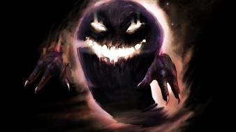 Pokemon blue red missingno. black background ghost wallpaper