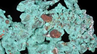 Rock minerals element copper black background wallpaper