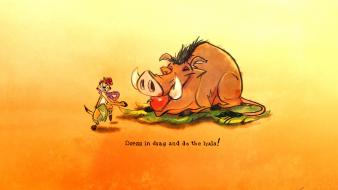Yellow background alice x zhang timon pumba wallpaper
