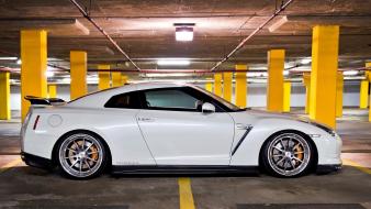 Cars nissan parking house side view gt-r gtr wallpaper