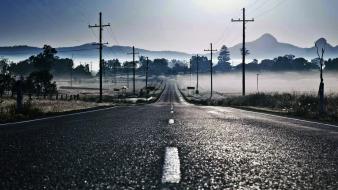 Close-up clouds roads wallpaper