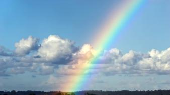 Clouds landscapes nature rainbows skyscapes wallpaper