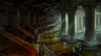 Hall interior hades wallpaper