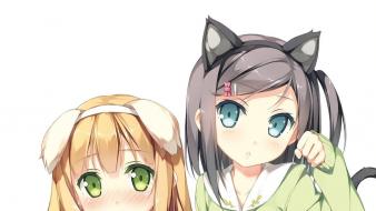 Manga ribbons girls tsutsukakushi tsukiko azuki azusa wallpaper