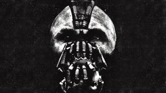 Masks monochrome artwork bane the knight rises wallpaper