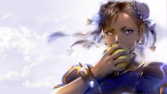 Video games street fighter chun-li apples wallpaper
