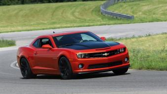 Cars red sports race tracks chevrolet camaro 1le wallpaper