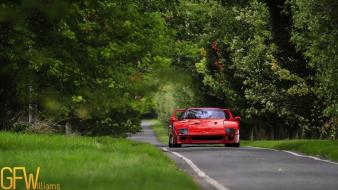 Cars roads supercars ferrari f40 wallpaper
