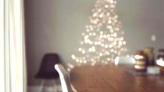Lights focus interior bokeh wallpaper