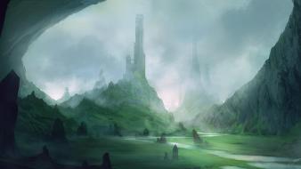 Mountains landscapes fantasy art digital artwork blink iv wallpaper