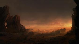 Mountains landscapes fantasy art digital artwork blink wallpaper