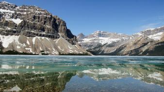 Mountains winter lakes wallpaper