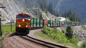 Trains locomotives bnsf widescreen wallpaper