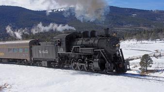 Trains locomotives fir steam widescreen 2-8-0 wallpaper