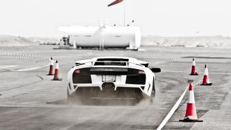 Cars smoke lamborghini dust track wallpaper
