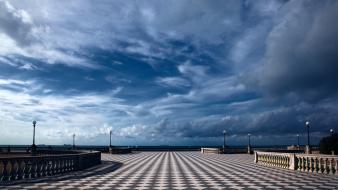 Clouds nature italy toscana livorno terrazza mascagni wallpaper