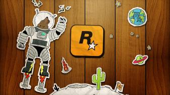 Doodle rockstar games logos space wolf wallpaper