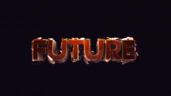 Future typography christian digital art black background wallpaper