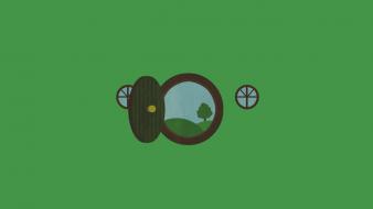 Minimalistic funny the hobbit shire wallpaper