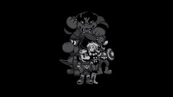 Minimalistic mario funny mushroom kingdom avengers wallpaper