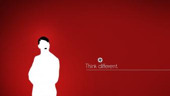 Minimalistic text nazi adolf hitler red background wallpaper