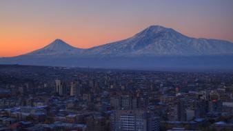 Mountains cityscapes wallpaper