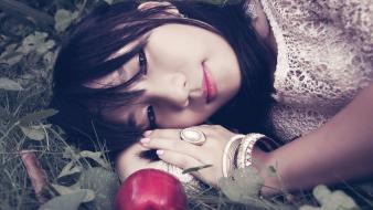 Nam asians snow white apples black hair wallpaper